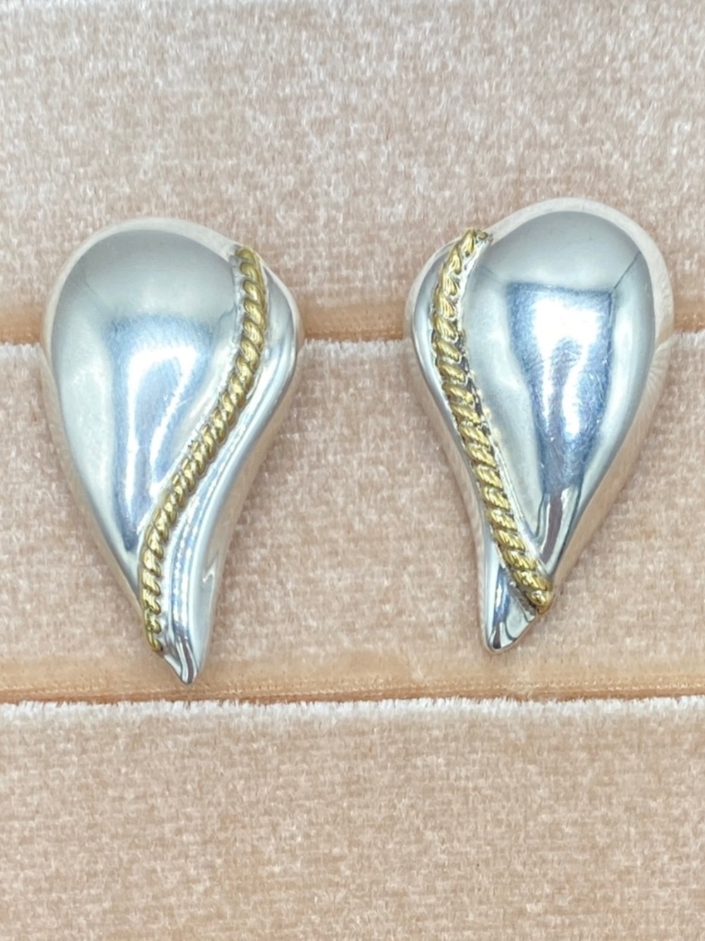 Vintage Taxco Mexico TC-55 925 Sterling Silver Sculptural Teardrop Earrings post